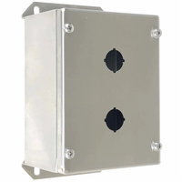 Two Hole Push Button Enclosure 316 Stainless Steel 